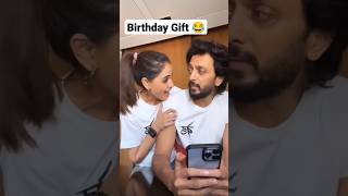 Birthday Gift😂😂  Funny comedy by Riteish and Genelia reels shorts trending short [upl. by Dlanger]