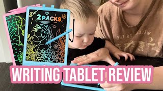 Drawing Tablet Review  2pack Lcd Writing Tablet for Kids Colorful Toddler Doodle Board [upl. by Aloysia556]