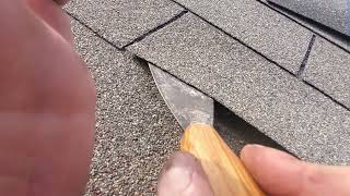 Roofing Quick Tip How to remove stuck tar strip when roofing [upl. by Ainosal]