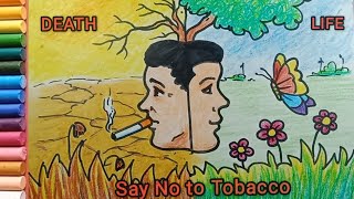 World no tobacco day  Anti Tobacco day drawing [upl. by Nomma]