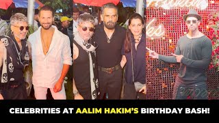 Hrithik Roshan Shahid Kapoor Bobby Deol And More Make Dashing Entry At Aalim Hakims Birthday Bash [upl. by Yntrok229]