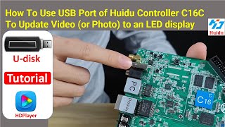 Huidu C16C How To Use U Disk To Update Video or Image To An LED Display [upl. by Ayeka96]