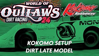 Kokomo custom setup for the dirt late models World Of Outlaws Dirt racing 24 [upl. by Manno36]