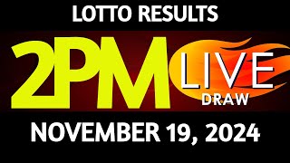 Lotto Result Today 200 pm draw November 19 2024 Tuesday PCSO LIVE [upl. by Kimberley86]