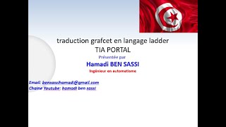 TIA PORTAL exemple 1  traduction grafcet en langage ladder [upl. by Judie]