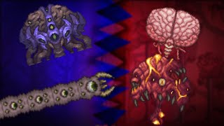 Terraria Perforator and Brain of Cthulhu Vs Hive Mind and EOW ll Smash Bros Mod Tmodloader 144 [upl. by Trista]