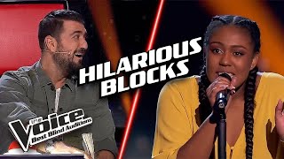 Most HILARIOUS BLOCKS Ever on The Voice [upl. by Dnumde]