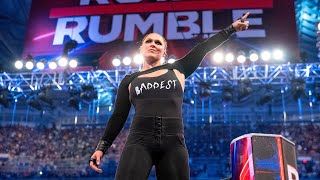 Ronda Rousey wins Womens Royal Rumble Match Royal Rumble 2022 [upl. by Chemush651]