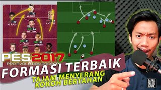 FORMASI DAN STRATEGI TERBAIK PES 2017 ANDALAN GUA  PES 2017 GAMEPLAY [upl. by Barnett]