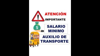 SALARIO MINIMO Y AUXILIO DE TRANSPORTE [upl. by Lauzon]