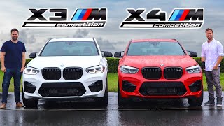 2020 BMW X3M Competition vs X4M Competition  The New M Engine  Track And Road Test [upl. by Ahsilra677]