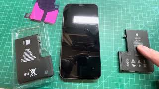 iPhone 12 Pro Max Battery replacement 100 battery health settings no weld BMS tag on flex Fix easy [upl. by Lebatsirc366]