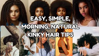 Easy Morning Routine for Natural Hair Moisture Style and Shine [upl. by Ahseeyt]