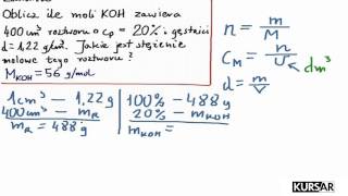 Zadanie stężenie molowe 1 [upl. by Kutzer]