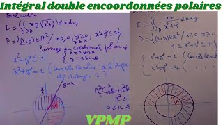 Intégrales doubles en coordonnées polairesExercice dapplication cours 9 [upl. by Kelleher27]