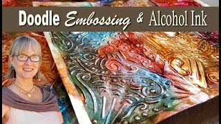 Metal Embossing and Alcohol Ink  Upcycling Aluminum Cans [upl. by Pronty]