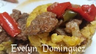 Mofongo relleno de carne o Camarones [upl. by Gleich]