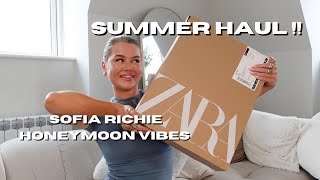 NEW ZARA SUMMER HAUL HOLIDAY OUTFITS  SOFIA RICHIE INSPO  CROCHET  BIKINIS [upl. by Stafani]