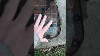 OIL amp TRANS PAN RUST HOLE LEAK REPAIR  QUICK CHEAP amp EASY GUARANTEED long lasting repair [upl. by Aysahc64]