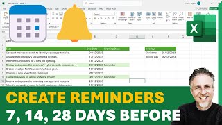 How to Create Reminders in Excel  Due Date Reminder Formula  Conditionally Format Before Expired [upl. by Nitza]