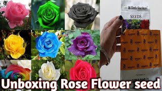 onlineroseseed🌹Unboxing Rare Rose Mixed Flower Seed Full Review part1 [upl. by Brand]