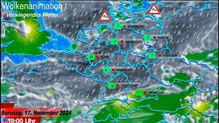 Wettervorhersage für heute und der kommenden 4 Tage [upl. by Ofori847]