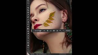 How to remove leaf from face using generative fill in photoshop beta 2023 [upl. by Kcirrad]