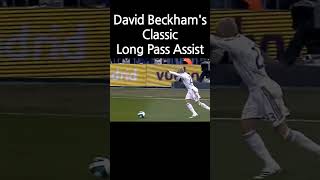 David Beckham Classic Long Pass Assist realmadrid assist highlights laliga epl goals [upl. by Eelah]