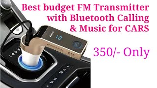 Bluetooth FM Transmitter for music amp calling in a car [upl. by Eladnyl]