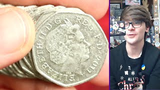 The Biggest 50p Hunt Ive Ever Done £2500 50p Coin Hunt Bag 150 Book 5 [upl. by Isola784]