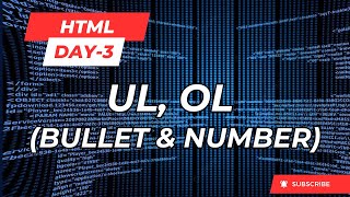 HTML DAY 3 Mastering HTML Lists OL UL and More [upl. by Adnarrim827]