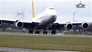 BOEING747 vs AIRBUS A380 LANDING SCHIPHOL AIRPORT [upl. by Giana]