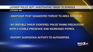 Lathrop PD Investigating Threat to Schools Wednesday morning [upl. by Enaek]