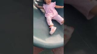 Baby playing on the slide shorts perosotan playground slide [upl. by Peltier]