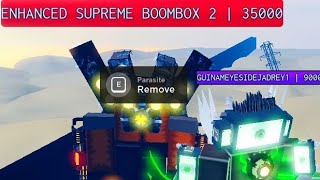 How to beat upgraded titan boombox without dealing damage in SUPER BOX SIEGE DEFENSE [upl. by Tonia494]