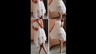 tutorial crochet vestido de boda paso a paso how to do subtitulos in several lenguage [upl. by Ecnarrat361]