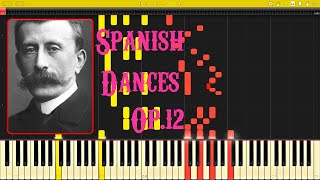 Moritz Moszkowski  Spanish Dance No 1 in C Major Op 12 Synthesia Piano Tutorial [upl. by Ayitahs788]