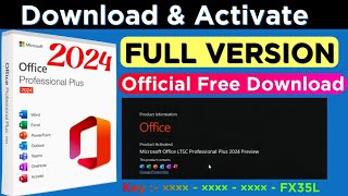 download and install microsoft office 2024 Free  Activation key 🗝️  Download MS Office 2024 Free [upl. by Ecirtam]