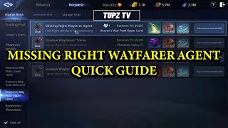 MIR 4  MISSING RIGHT WAYFARER AGENT  REQUEST MISSION QUICK GUIDE [upl. by Goodrow]