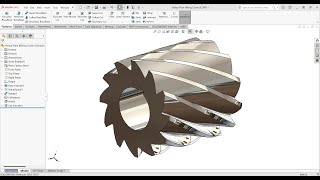 Helical Milling Cutter Design In Solidworks [upl. by Moreno]