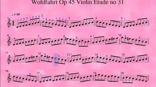 Wohlfahrt Op 45 Violin Etude no 31 tempo60 [upl. by Finn]