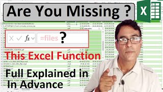 Are You Missing Out on Excel’s Secret Function FILES Function in Excel to List Files in a Folder [upl. by Ilram486]