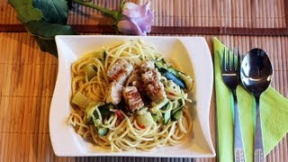 FISCHZUCCHINISPAGHETTI  Low Fat [upl. by Nylcoj]