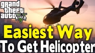 GTA 5  EASIEST WAY TO GET A HELICOPTER Secret Location GTA V [upl. by Aronle]