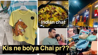 First time try ke Indian Chaat  Qatar mai first time ke dawat hamare  Pakistani mom in Qatar vlog [upl. by Neehsar487]