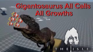 The Isle  Gigantosaurus All Calls And Growths  Mr Indo [upl. by Sinnod]