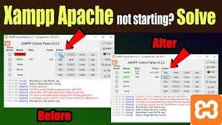 XAMPP Apache not starting Solve Apache not Start 100 Solution [upl. by Housen]