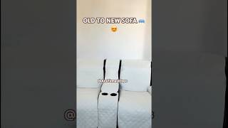 OLD TO NEW SOFA 🛋️ 😍 HOW TO FIX YOUR SOFA COVER 🛋️😍💡shorts [upl. by Anaed]