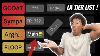 MPSI  PCSI  La TIER LIST ultime des matières en Prépa [upl. by Simeon]