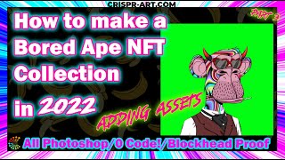 🐒 How to make a Bored Ape NFT Collection pt 3  PHOTOSHOP NFT GENERATOR  FREE PSD File Included [upl. by Eryn]